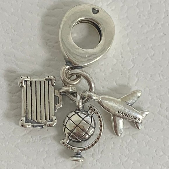 Pandora Airplane, Globe & Suitcase Dangle … - Picture 5 of 5